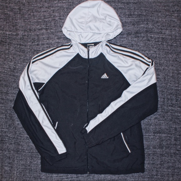 white adidas windbreaker womens